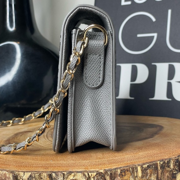 Bebe Monogrammed Black and Gray Crossbody Bag - Picture 4 of 10